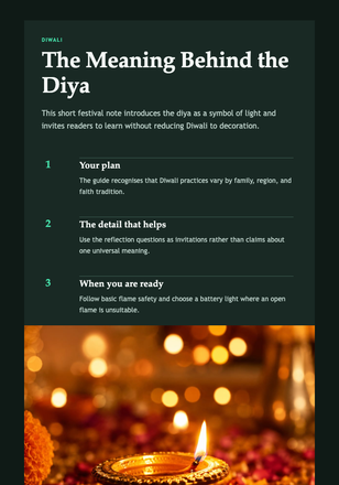 The Meaning Behind the Diya email design preview