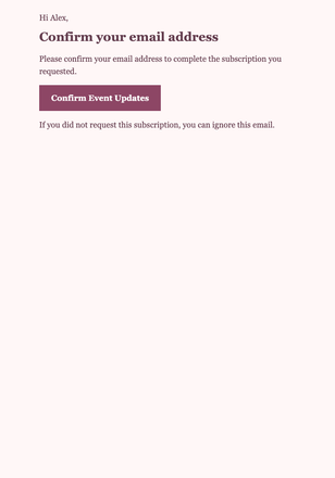Event Updates — Formal email design preview