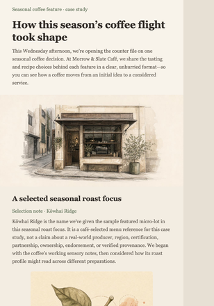 Coffee Flight Counter File email design preview