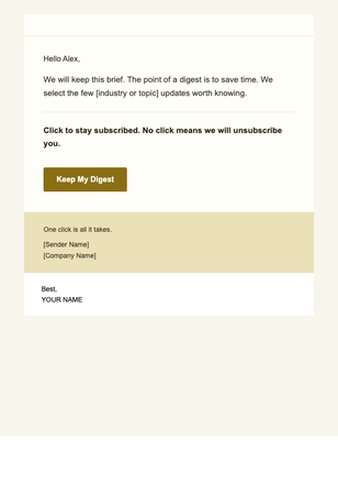 Curated Digest — Minimal email design preview
