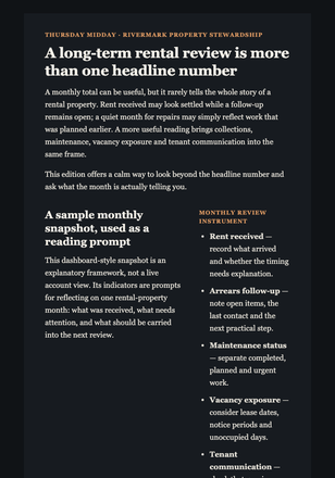 Rental Health Review Guide email design preview