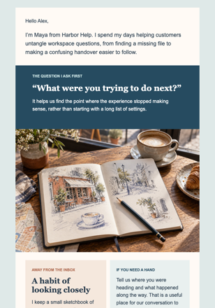 Meet the Person Behind Support email design preview