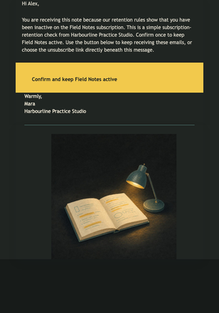 Keep Field Notes Active email design preview