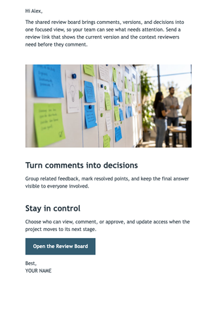 Single Feature Spotlight email design preview