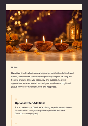 Happy Diwali email design preview