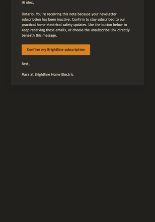Keep Your Brightline Updates email design preview