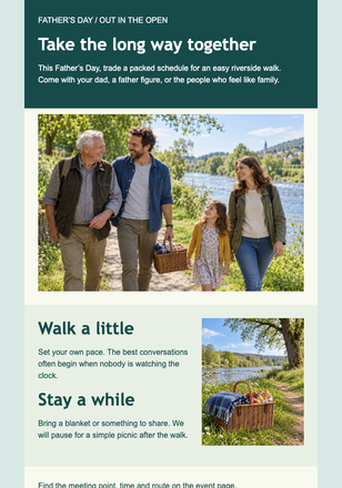 Take the Long Way Together email design preview