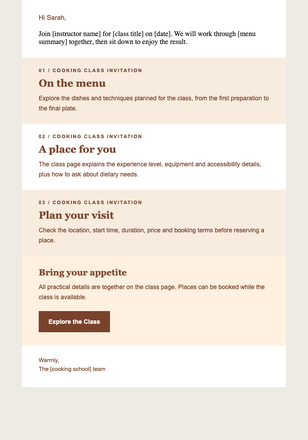 The Pan Is Throwing a Dinner Party email design preview