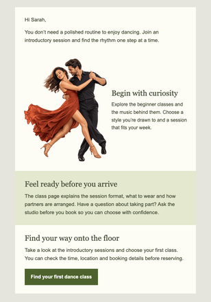 The first step is yours email design preview