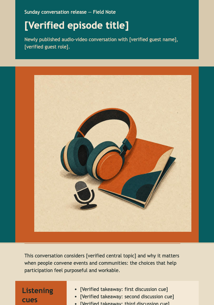 Sunday Field Notes Episode email design preview