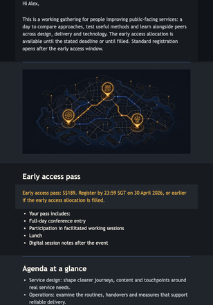 Civic Exchange Early Access email design preview