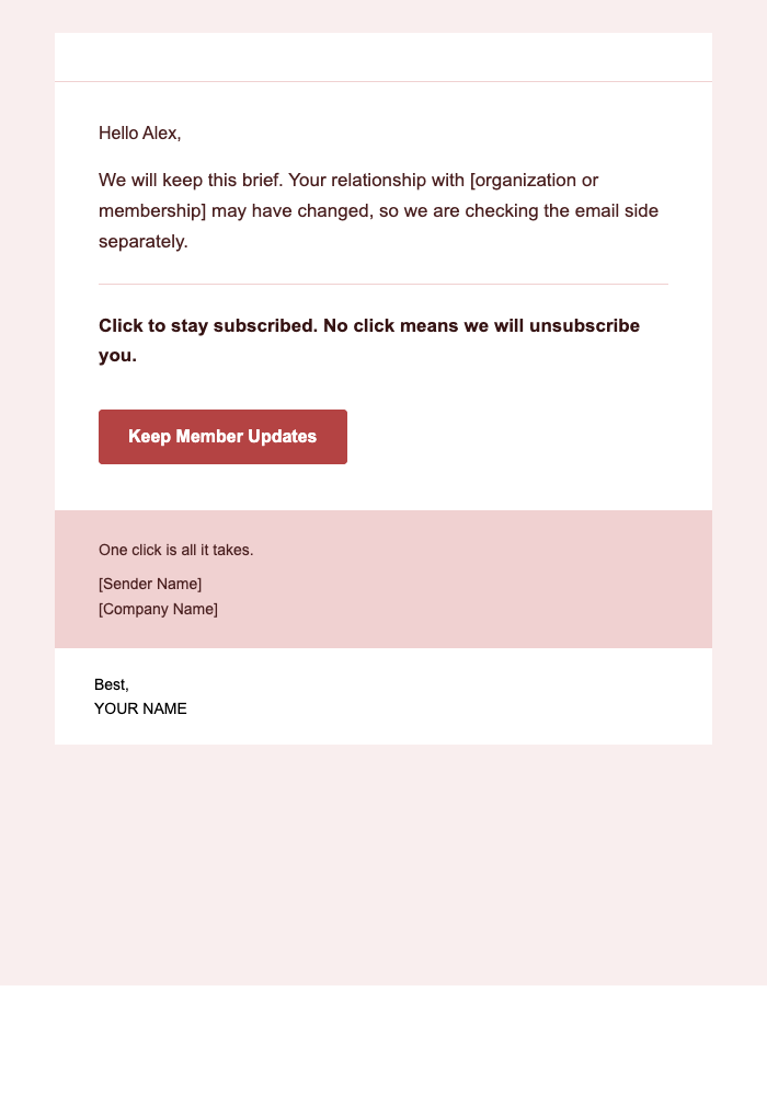 Member Updates — Minimal email design preview