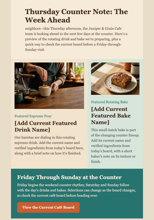 Thursday Counter Note email design preview