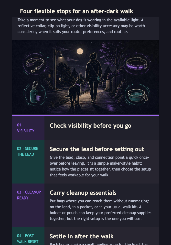 After-Dark Dog Walk Notes email design preview