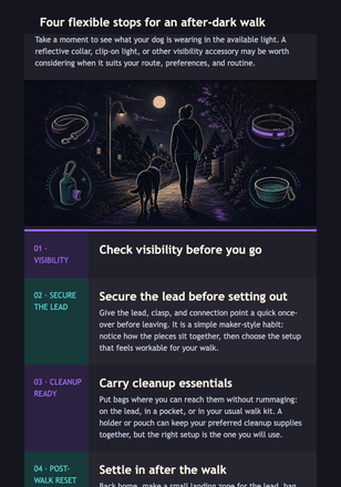 After-Dark Dog Walk Notes email design preview