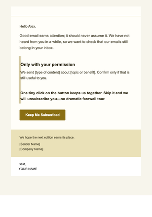 Permission Check — Editorial email design preview