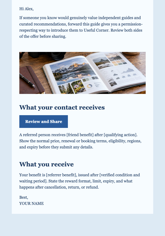 Forward This Guide — Bloggers and Niche Publishers email design preview