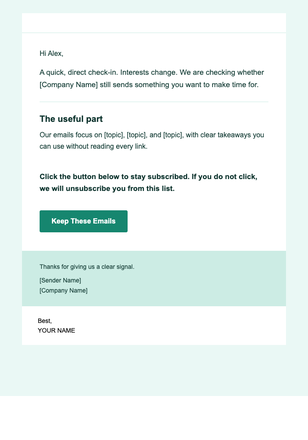 Content Fit Review — Clear email design preview