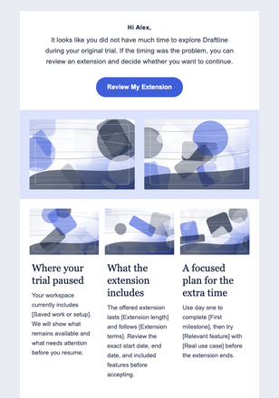 Inactive Trial Extension Offer email design preview