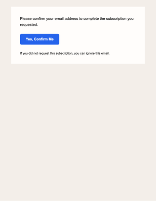 One-Click Confirmation — Formal email design preview