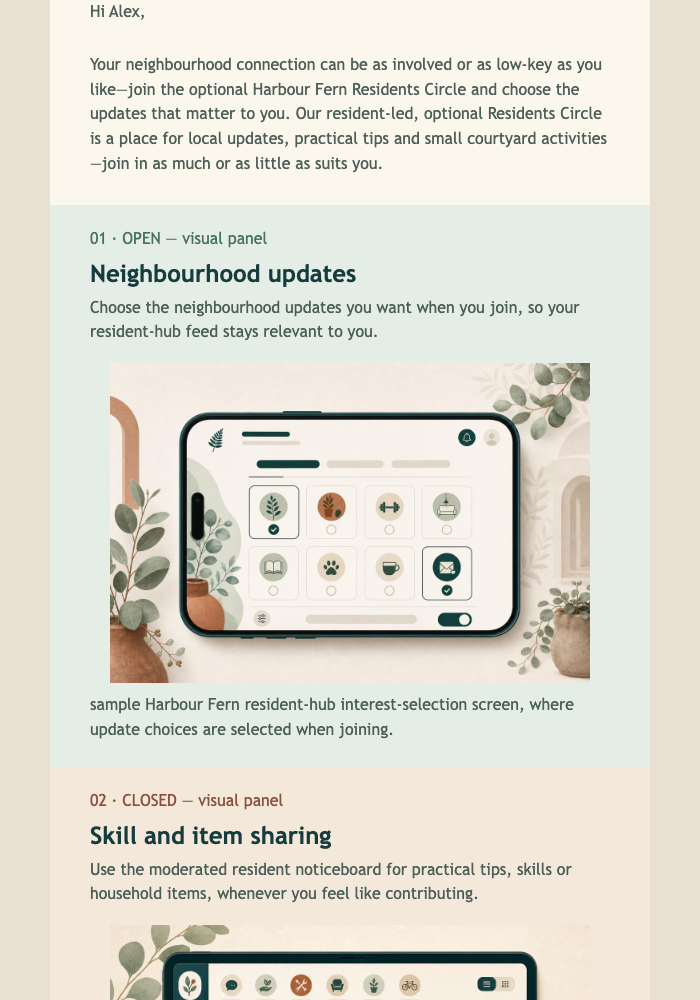 Resident Circle Invitation email design preview