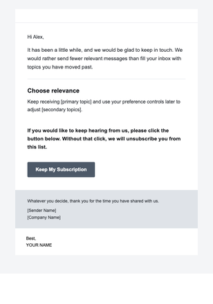 Topic Choice — Warm email design preview