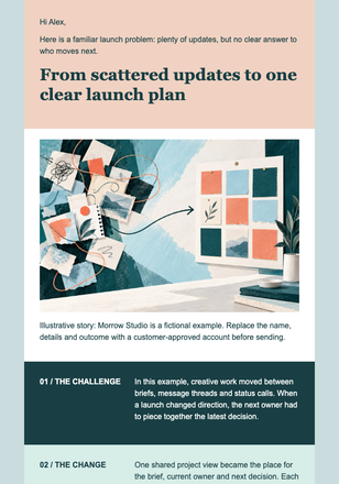 Customer Case Study with Results email design preview