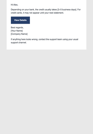 Refund Processed email design preview