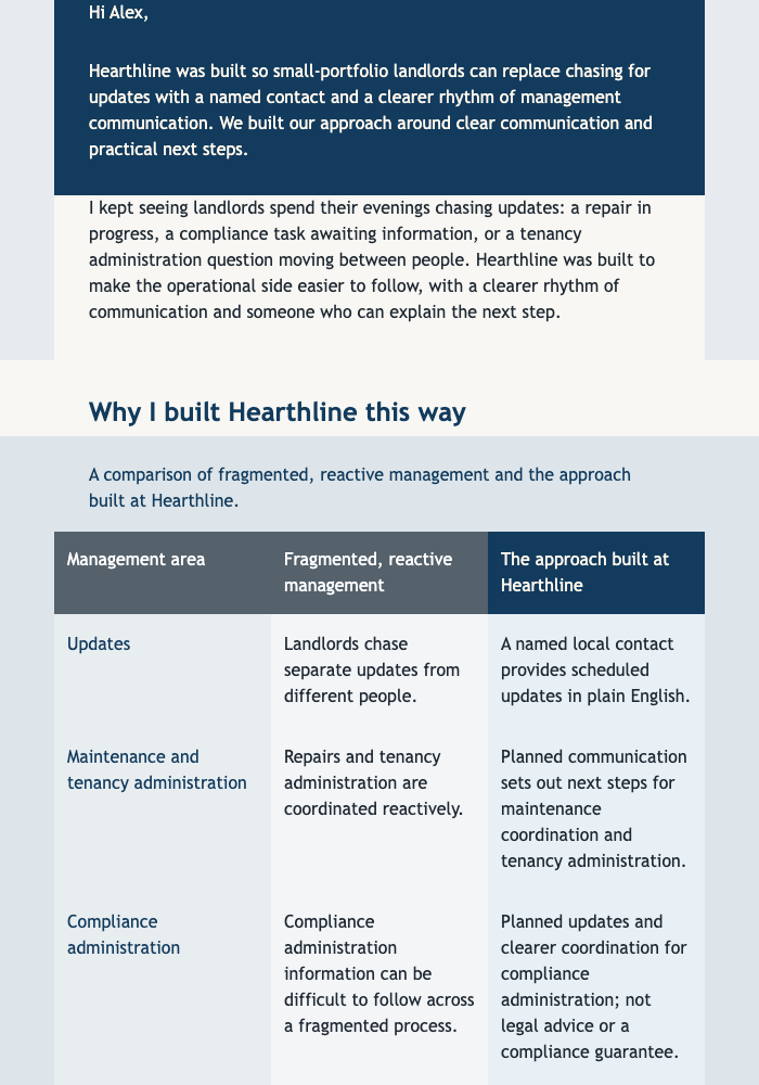 Founder Method for Better Property Management email design preview