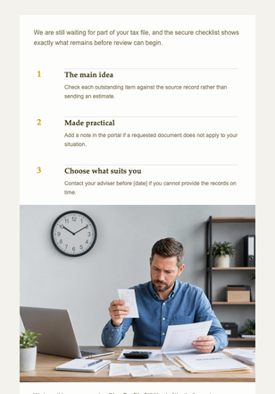 Your Tax File Still Needs Attention email design preview