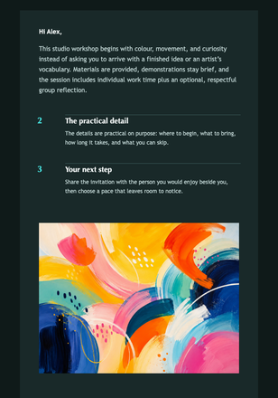 Make Something Before You Name It email design preview