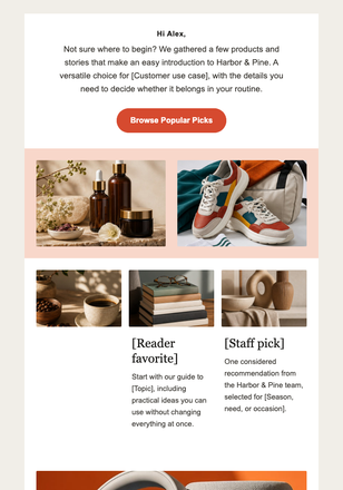 Bestsellers And Popular Content email design preview