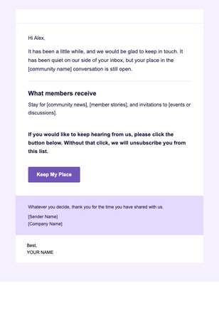 Community Connection — Warm email design preview