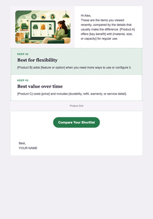 Still Deciding? Compare the Details — Online Stores email design preview