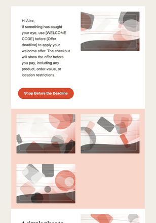 First-Purchase Incentive With Countdown email design preview