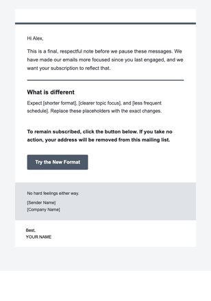 What Changed — Final Note email design preview