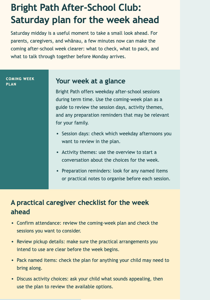 Saturday Club Plan email design preview