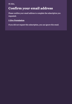 Privacy First — Direct email design preview