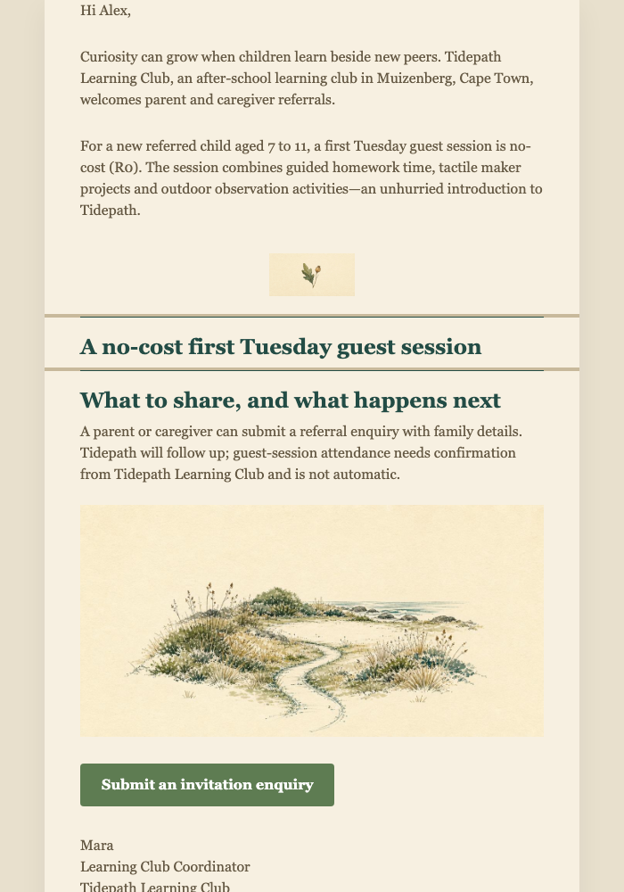 Thoughtful Referral Invitation email design preview