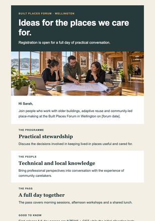 Built Places Forum Registration Opens email design preview