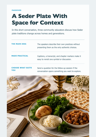 A Seder Plate With Space for Context email design preview