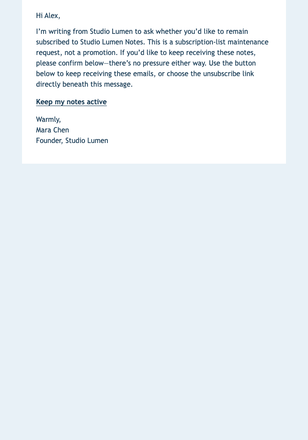 Keep Your Notes Active email design preview