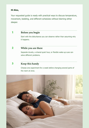 Your Two-Sleeper Setup Guide email design preview