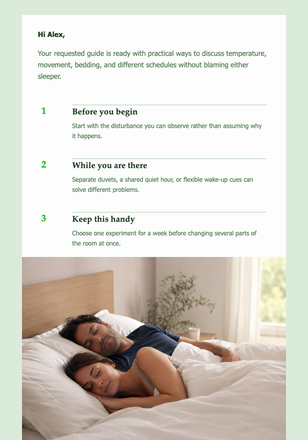 Your Two-Sleeper Setup Guide email design preview