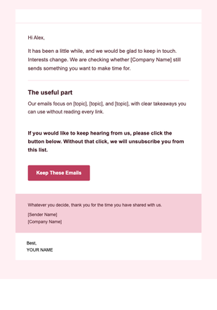 Content Fit Review — Warm email design preview