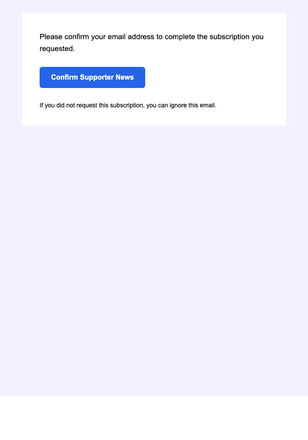 Supporter News — Warm email design preview