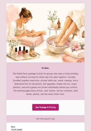The Polish Party Package email design preview