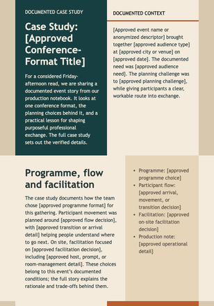 Conference Format Case Study email design preview