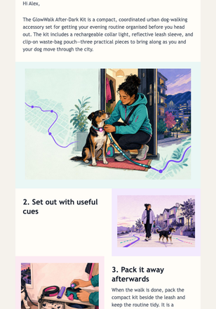 GlowWalk Kit Launch email design preview