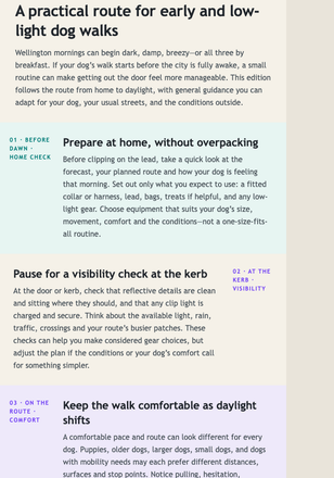 Morning Dog Walk Notes email design preview